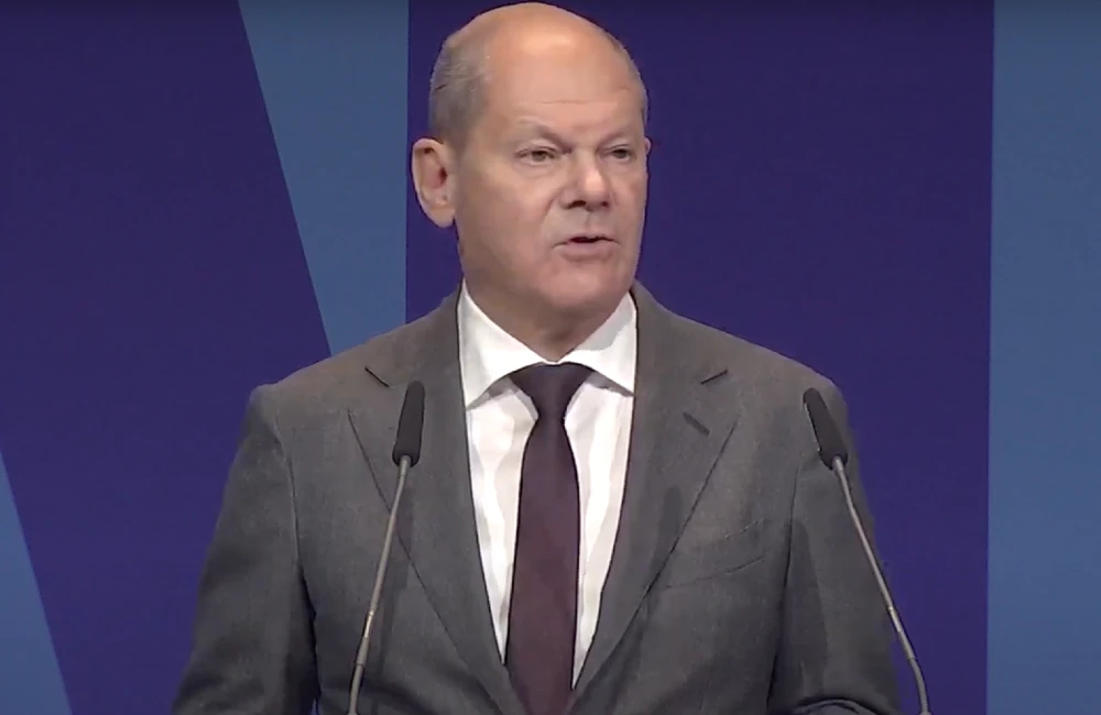Bundeskanzler Scholz beim Tag der Industrie in Berlin am 19. Juni 2023