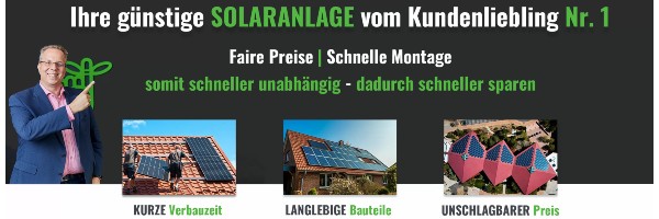 Solaranlage - fordern Sie hier Ihr Angebot an