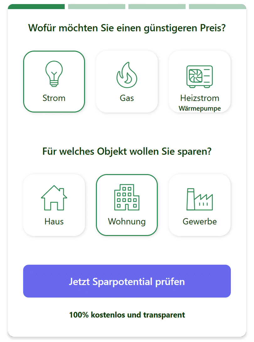 Infografik für den Start in das remind.me Strom und Gas Bewertungstool.