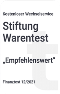 Testsiegel der Stiftung Warentest: Kostenloser Wechselservice ‚empfehlenswert‘